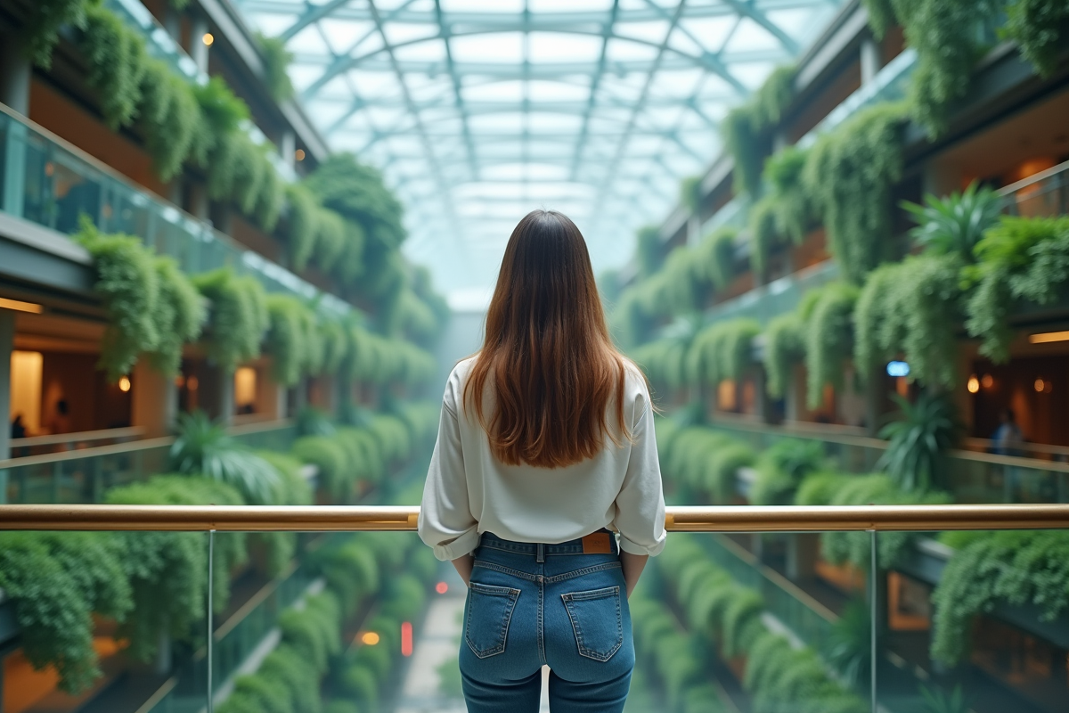 Jeune femme regardant l